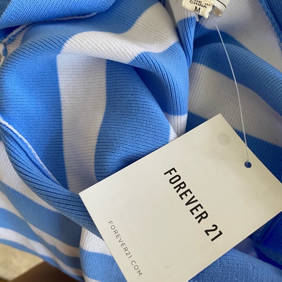 Blue and White Striped Dress - Picture 4 of 5